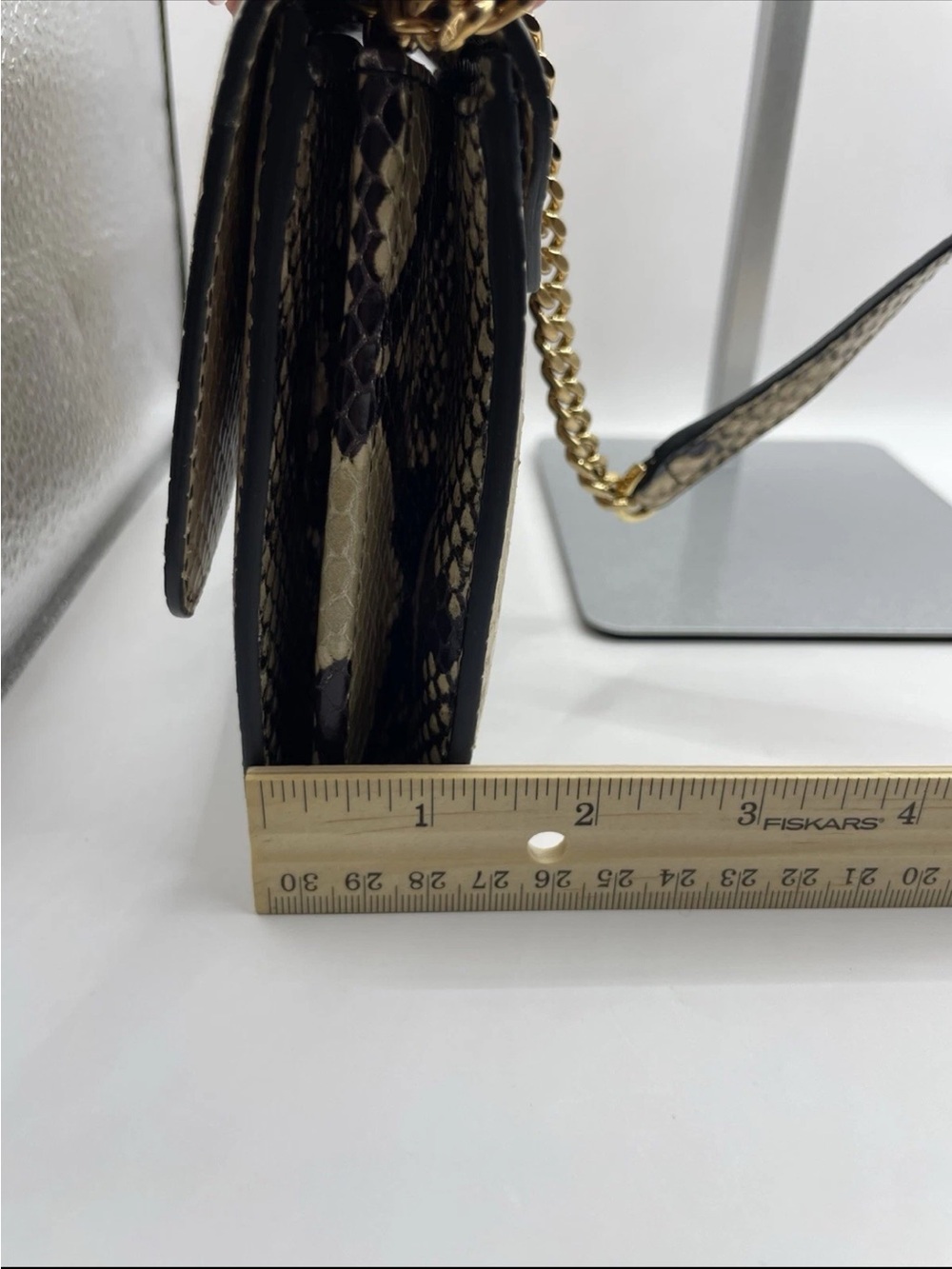 Versace Snakeskin Clutch - Black and Cream Authentic $1300 Retail Brand new Tags - Picture 11 of 13